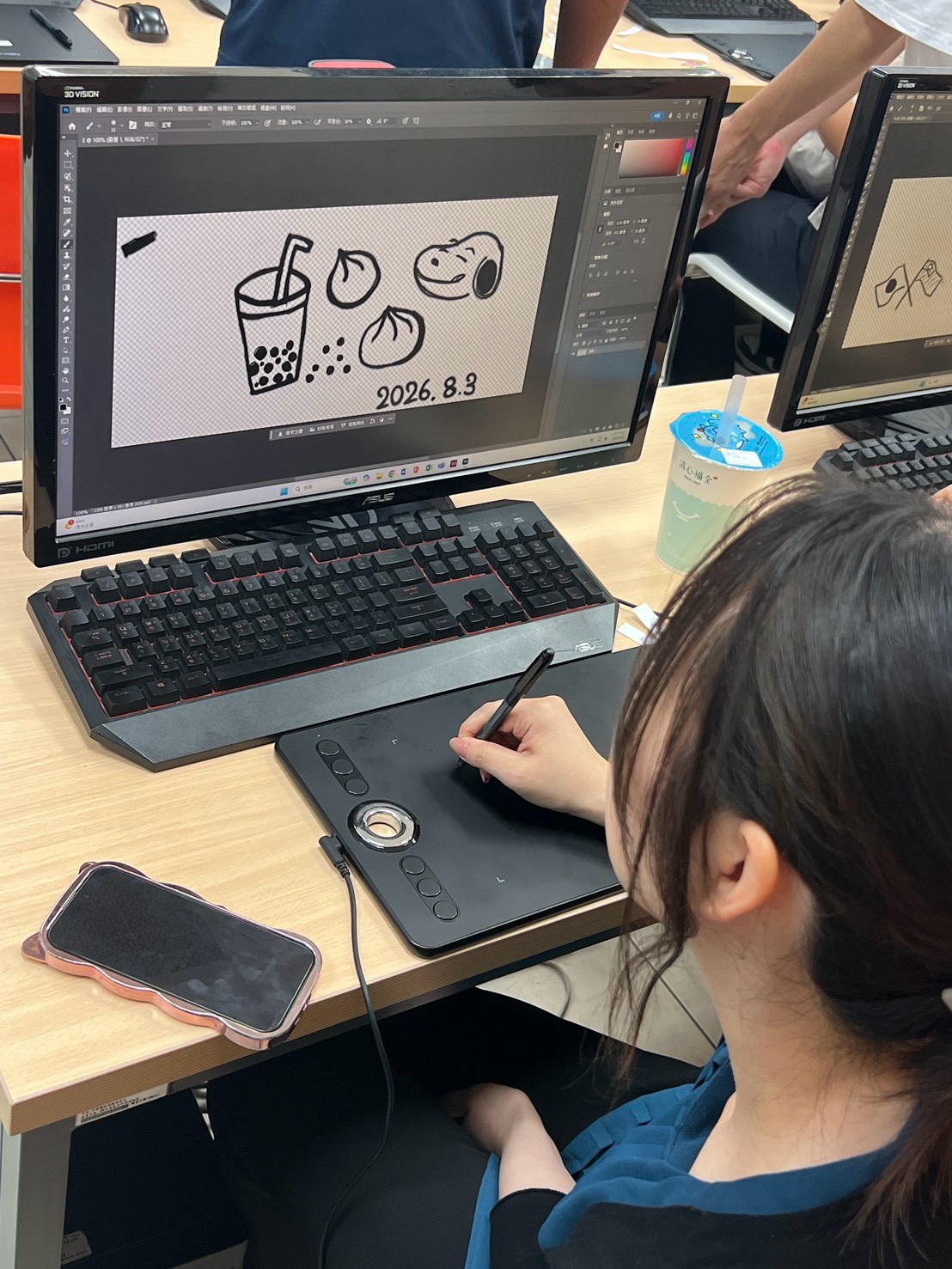 電繪作品以台灣飲食與日期作為創作主題